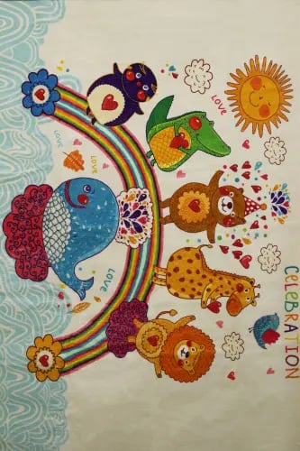 سجاد ميرال للأطفال - تصميم مغامرات الأصدقاء لغرف ا...