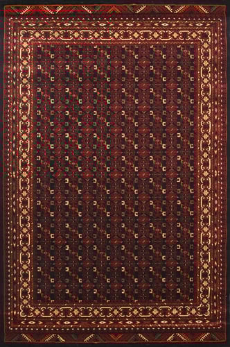 سجاد دهلاء احمر-اسود - زخرفة فنية حديثة