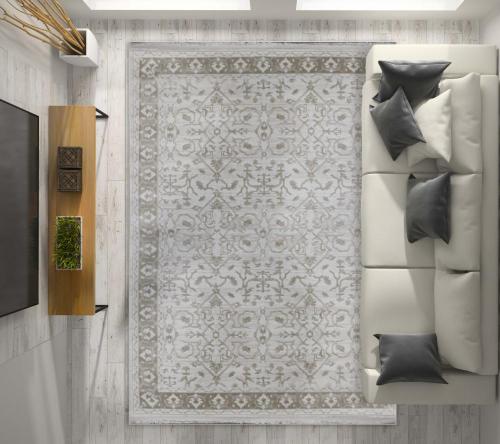 Unique Cream-Beige Rug - Soft Pattern, Cream-Beige, 0.80X2.50 cm