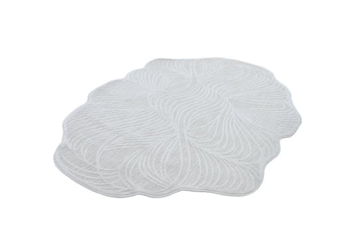 صوف مغزول - كريم