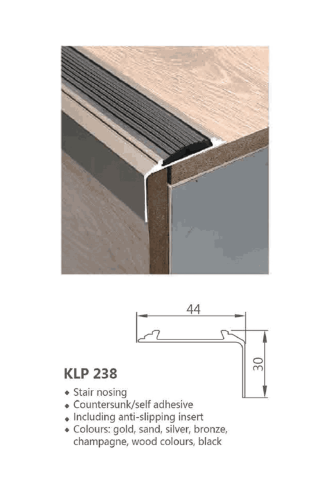3 METER ALU STAIR NOSING CN 04 اسود KLP 238G برواز
