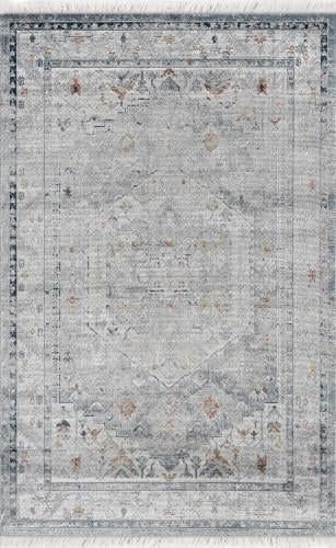 Ithar Rugs - Luxury Pattern A3405A_E45_58, Gray, 0...