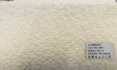 طقم كرسي استرخاء "بمبكن" أبيض مع مسند قدم قماش بوك...