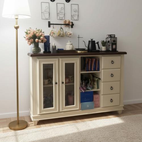 طاولة ركن قهوه كلاسيكي خشب طبيعي