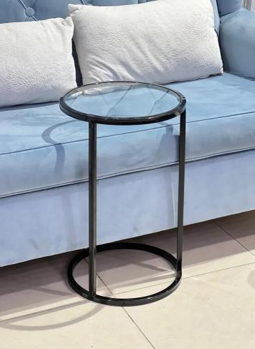 طاولة خدمة جانبية دائرية بتصميم حرف C – هيكل حديد...