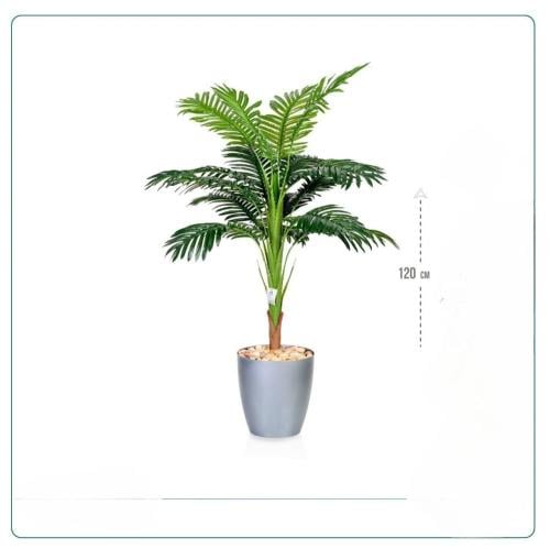 شجرة نخيل زينة صناعية (سعف ريشي) بارتفاع 120 سم مع...