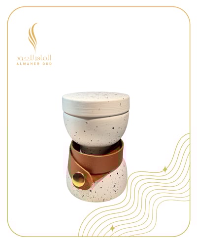 مبخرة عود سيراميك وحزام جلدي فاخر