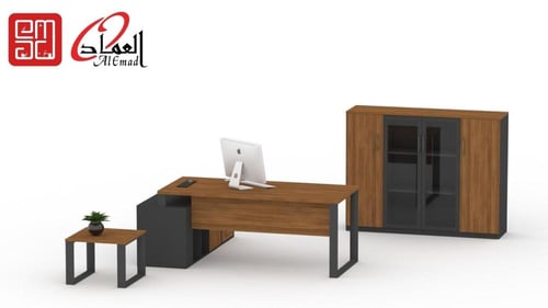 مكتب إداري 180 سم مع ملحق جانبي يمين