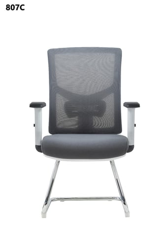 كرسي ثابت شبكي اللون رمادي