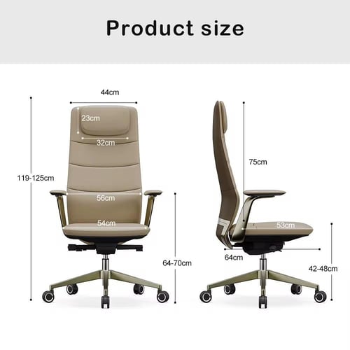 كرسي متحرك ضهر عالي جلد فاخر