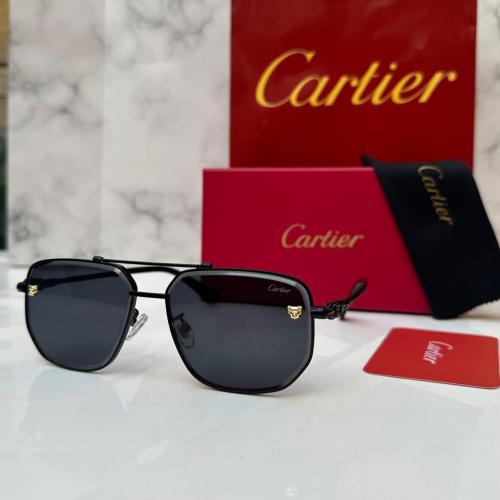 نظارة كارتير سوداء رجالية فهد Cartier Sunglasses