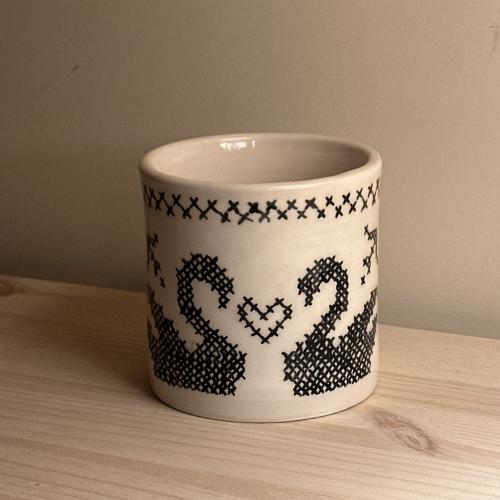 Stitched Swan Cup