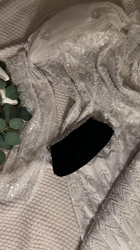 فستان سواريه تطريز+ ترتر