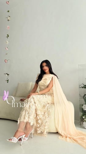 فستان سهره فخم بيج