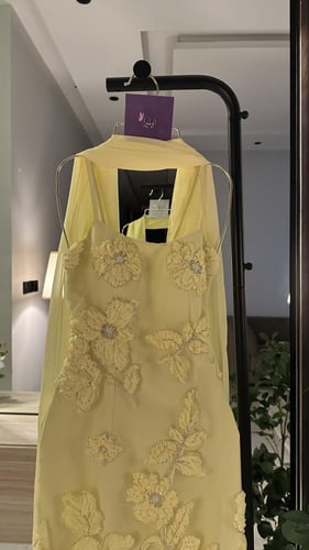 فستان سهره ليموني فخم