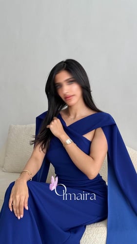 فستان ازرق نيلي انيق