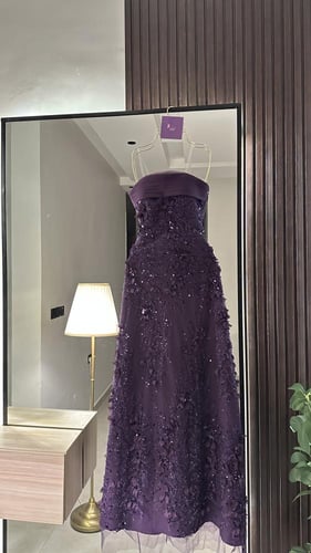 فستان سهره مورد بنفسجي