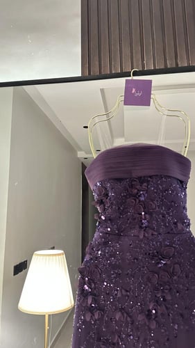 فستان سهره مورد بنفسجي