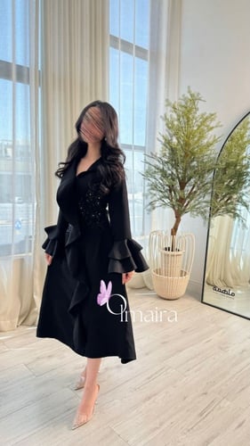 فستان تفته باربي بتطريز اسود