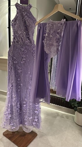 فستان موف فخم