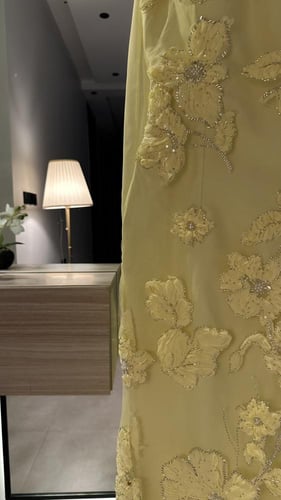 فستان سهره ليموني فخم