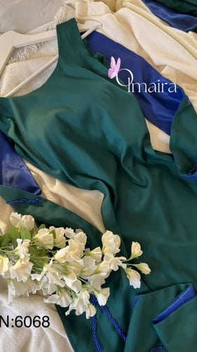 فستان سهرة اخضر مطرز