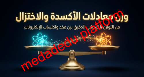 الفصل الثالث الدرس الثاني وزن معادلات الأكسدة و الاختزال