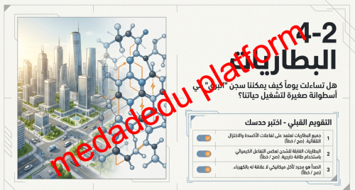 الفصل الرابع الدرس الثاني البطاريات