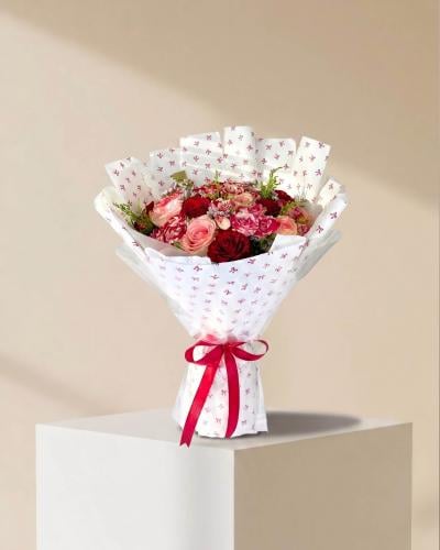 A bouquet of roses of affection