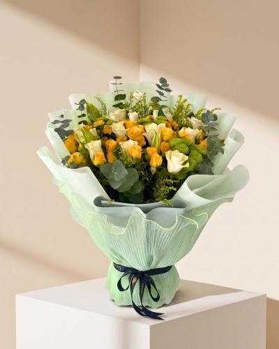 Golden flower bouquet