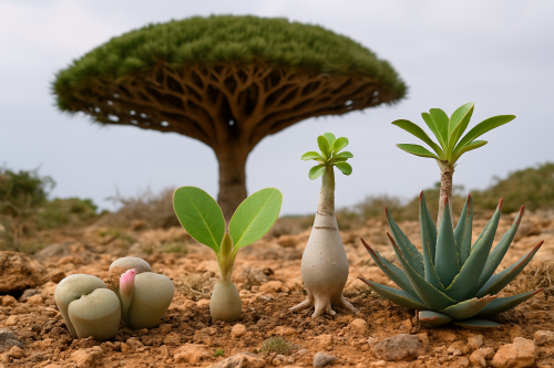 شتلات نباتات نادرة ومستوطنة