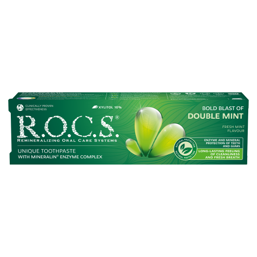 ROCS Toothpaste Bold Blast Of Double Mint - 74 g
