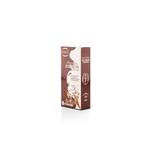 Enjoy Condoms With Chocolate Ice Cream Flavour 12 pcs