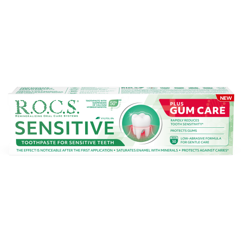 ROCS Sensitive Toothpaste For Sensitive Teeth Plus Gum Care 94 g