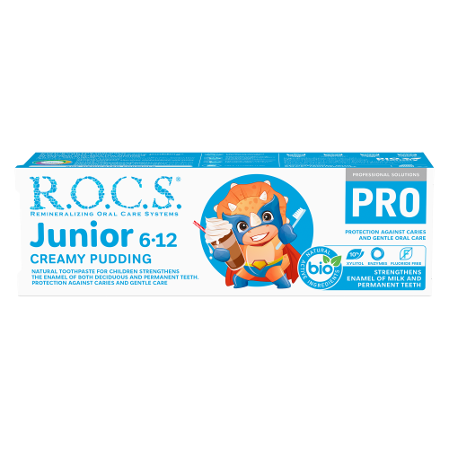 ROCS Pro Toothpaste For Juniors 6-12 Years With Creamy Pudding 74 g