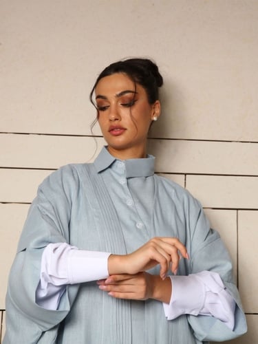 عباية من اقمشة اللينن الطبيعية