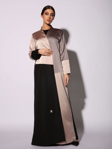 الكتان الفاخر باللون الاسود مع لمسات حريرية (R)