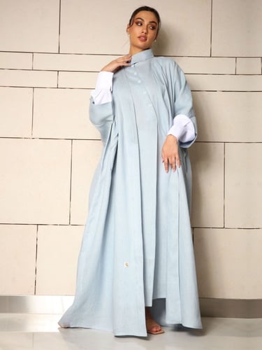 عباية من اقمشة اللينن الطبيعية