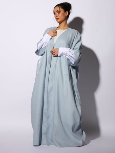 عباية من اقمشة اللينن الطبيعية