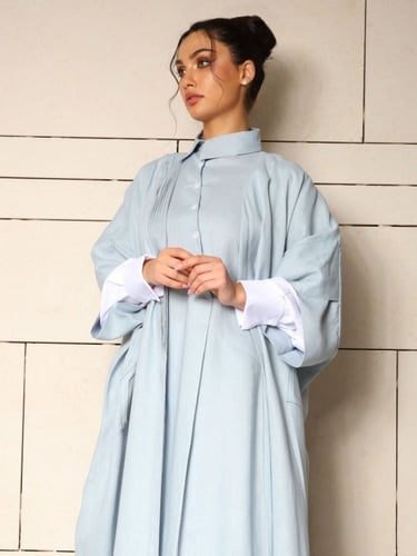 عباية من اقمشة اللينن الطبيعية