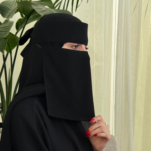 عرض نقاب خط مائل + طرحة ربط