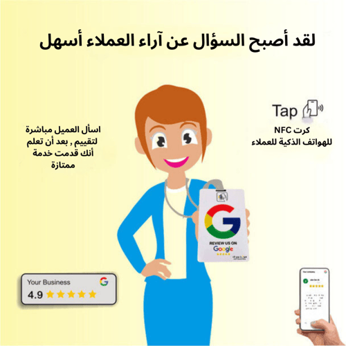 بطاقة تقييم قوقل ماب NFC