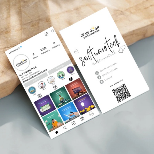 بطاقة انستقرام NFC - بشعارك الخاص