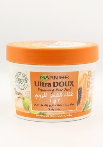 كريم غارنيية الترا دوكس غذاء الشعر 3في1بالبابايا و...