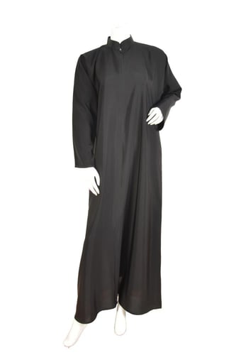 عباية قماش بدون اسم المميز مع ياقة-عباية فقط