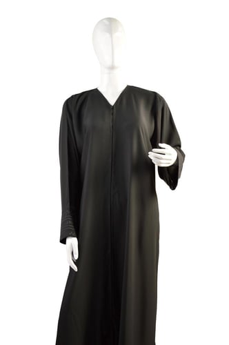 عباية سوداء فخمة وجذابة من ماركة بدون اسم، مصنوعة...