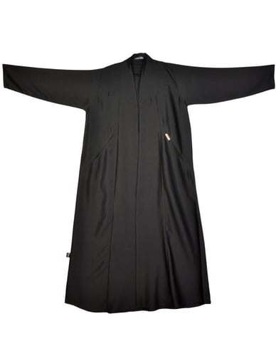 عباية سادة قماش مقلم - ماركة بدون اسم