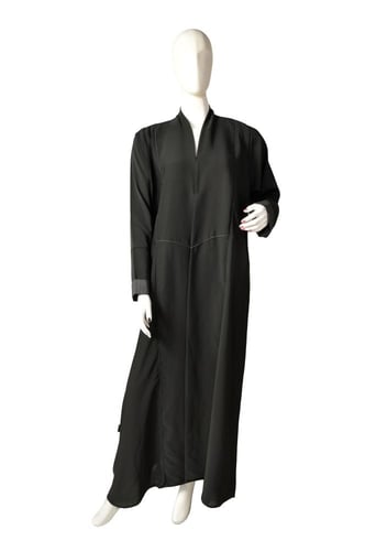 عباية "البايبين الأسود": الأناقة الرسمية بملمس الح...