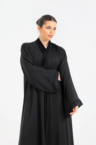 عباية لف شيفون قماش بدون اسم المميز -عباية فقط