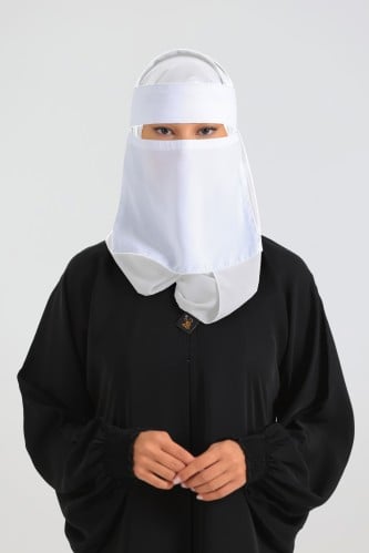 نقاب ابيض مطاط مخفي - ماركة بدون اسم